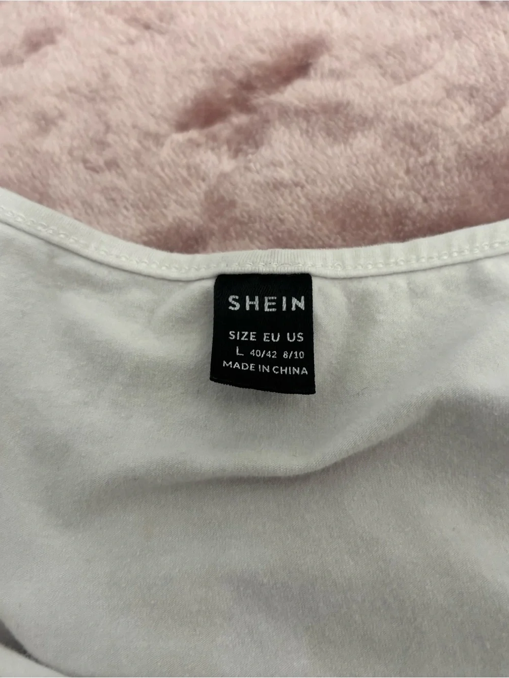 SHEIN Scoop Neck Short Sleeve Tee - Cream